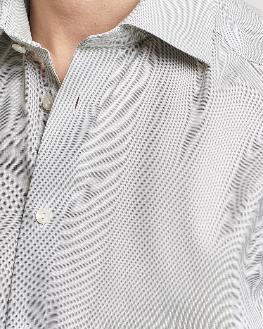 Men | Shirts | Eton | Slim Fit Twill Shirt Mid Green