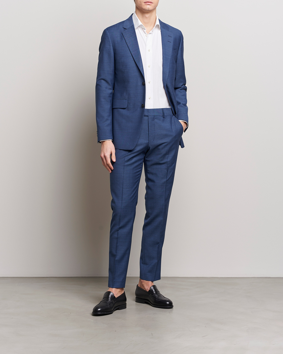 Men | Trousers | Tiger of Sweden | Tenuta Wool Trousers Smokey Blue