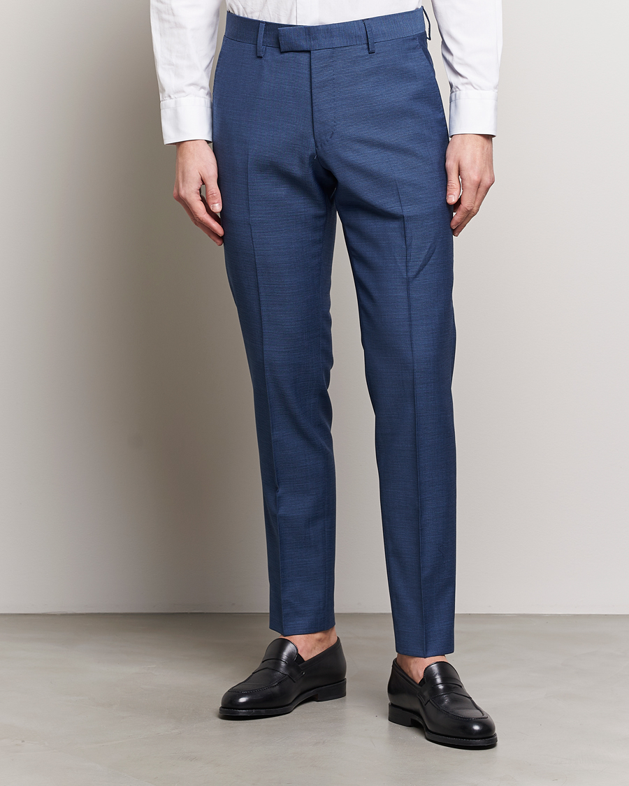 Men | Trousers | Tiger of Sweden | Tenuta Wool Trousers Smokey Blue