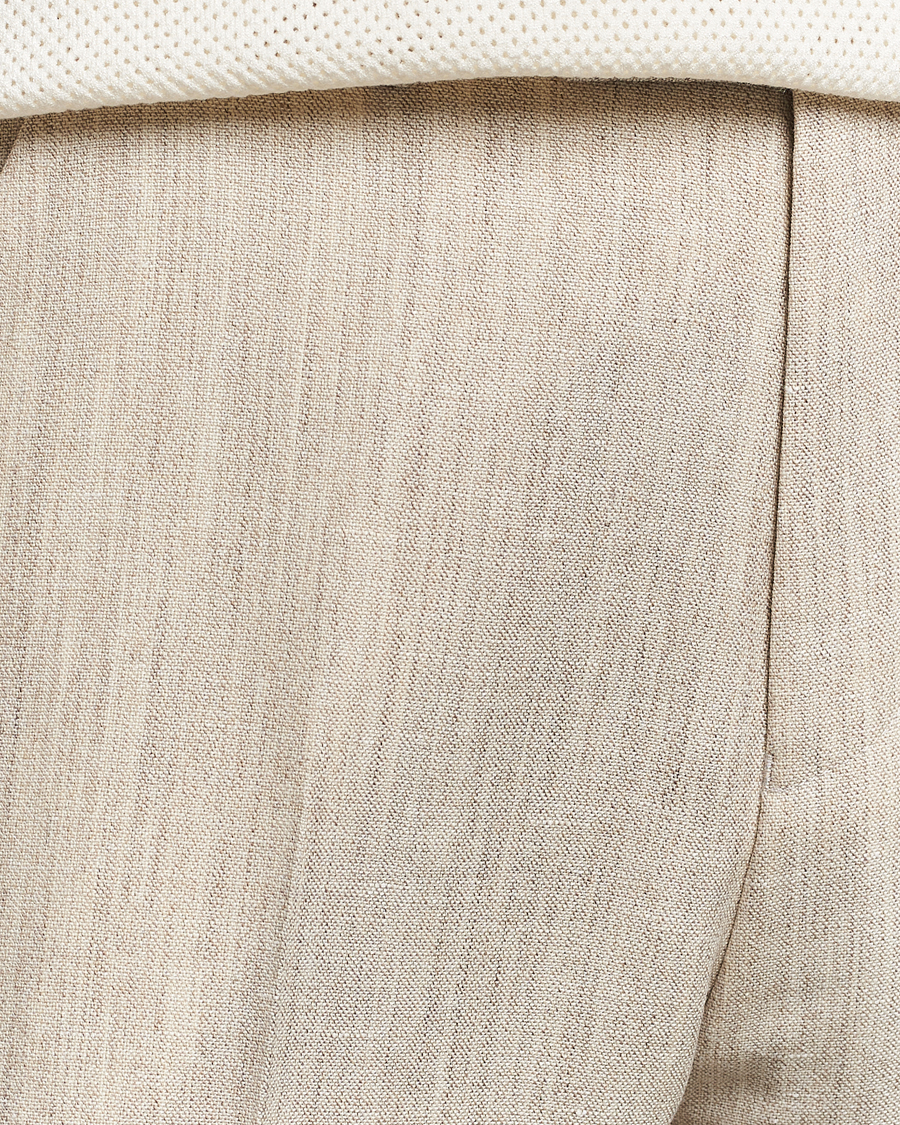 Men | Trousers | Tiger of Sweden | Tenser Wool/Linen Canvas Trousers Natural White