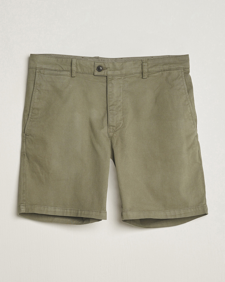 Men | Shorts | Tiger of Sweden | Caid Cotton Chino Shorts Dusty Green