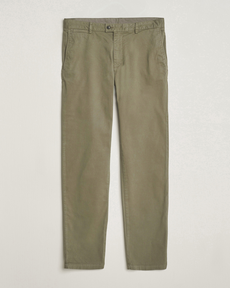 Men | Trousers | Tiger of Sweden | Caidon Cotton Chinos Dusty Green