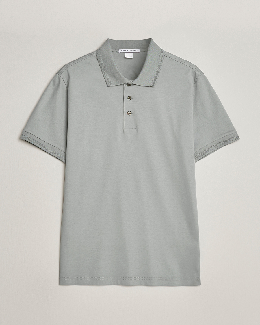 Men | Polo Shirts | Tiger of Sweden | Riose Cotton Polo Shadow