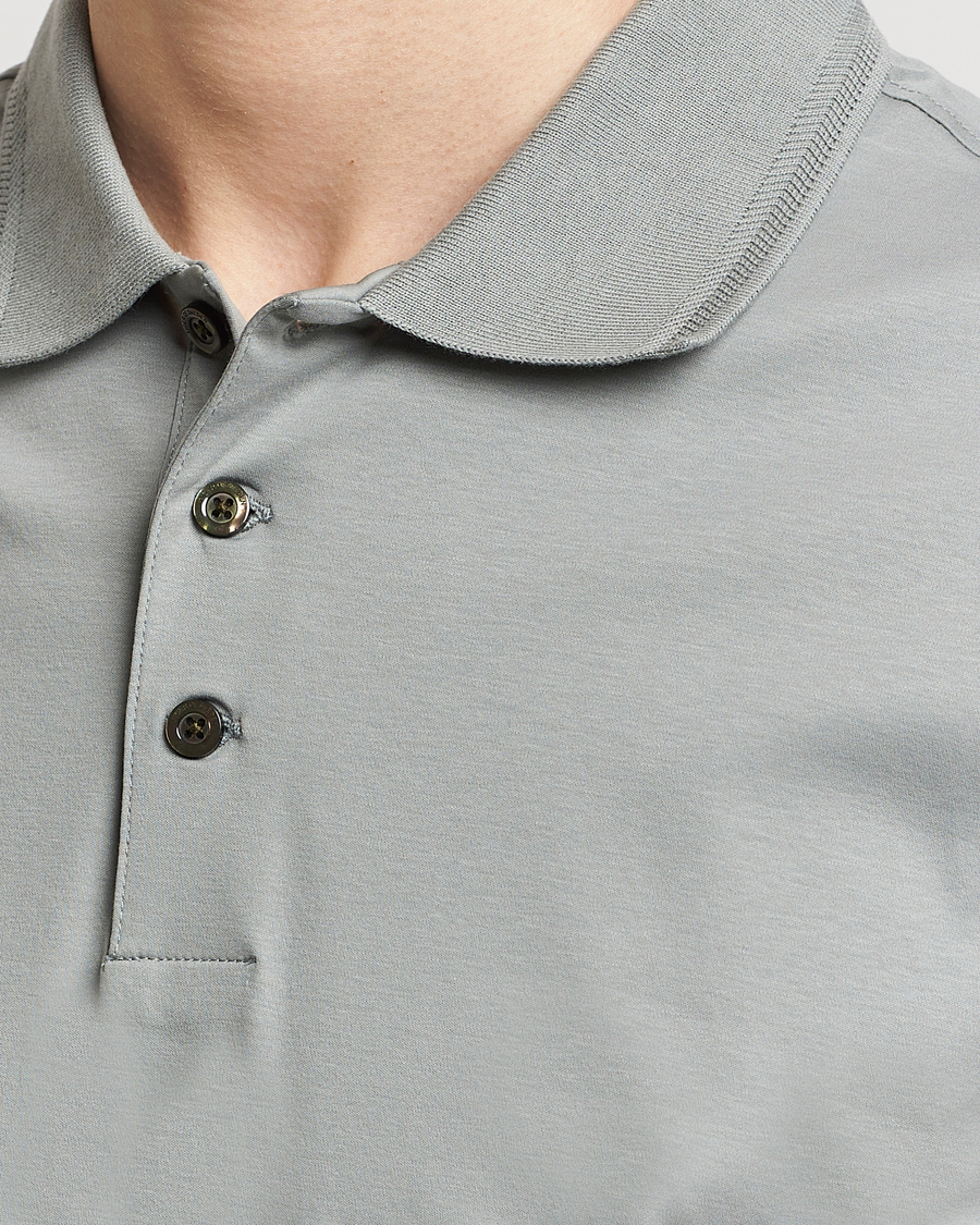 Men | Polo Shirts | Tiger of Sweden | Riose Cotton Polo Shadow