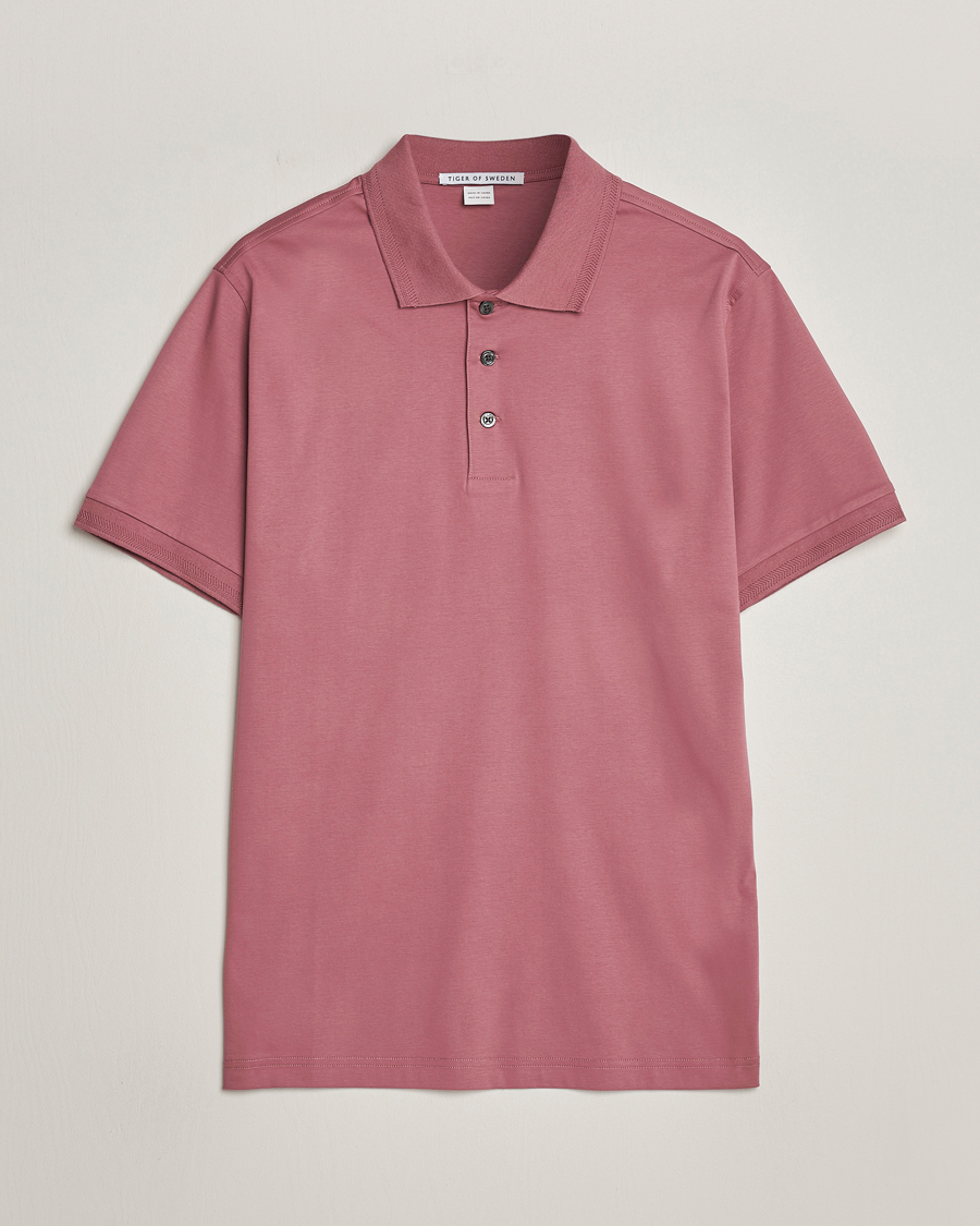 Men | Polo Shirts | Tiger of Sweden | Riose Cotton Polo Rose Brown