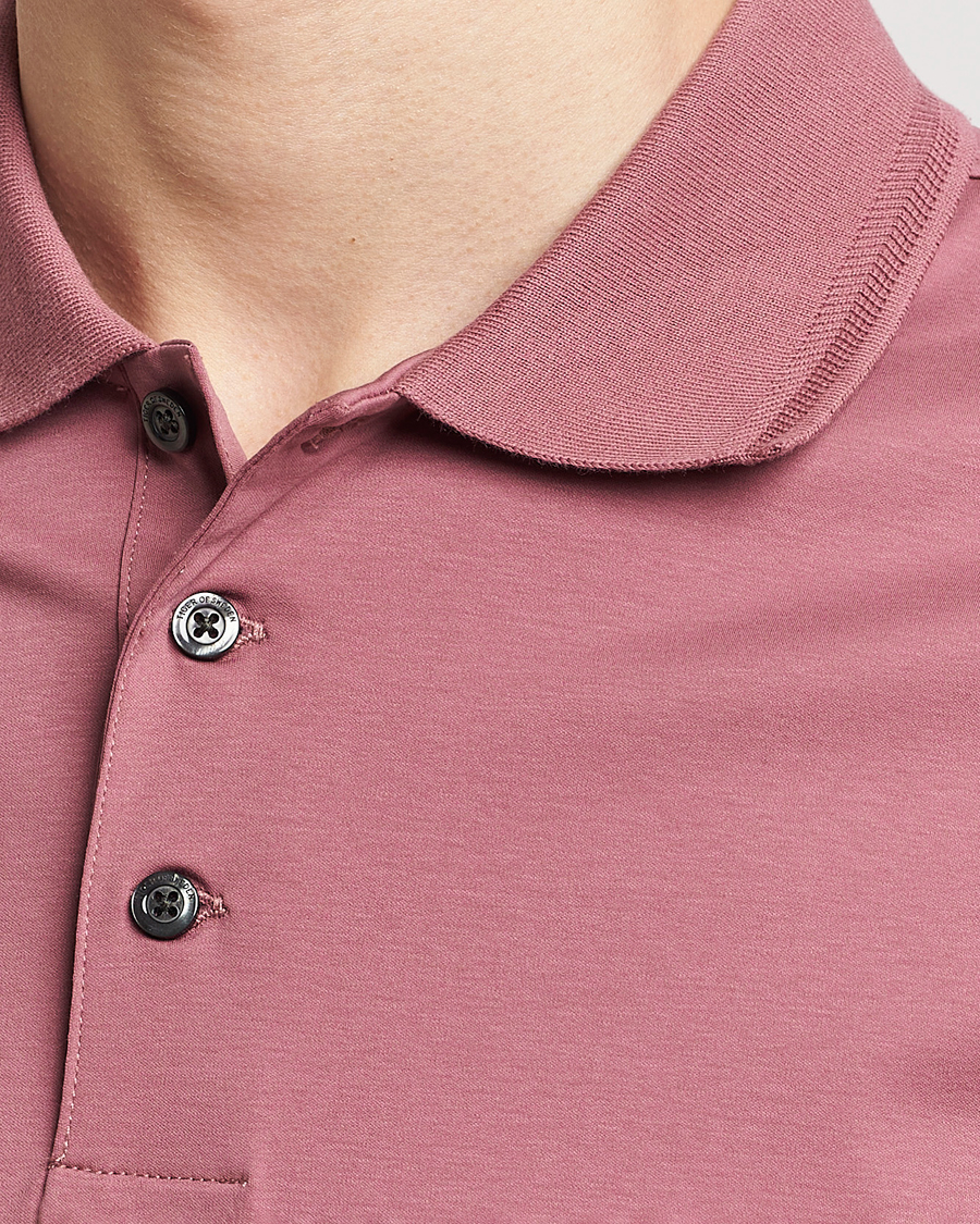 Men | Polo Shirts | Tiger of Sweden | Riose Cotton Polo Rose Brown