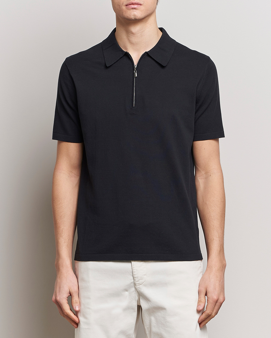 Mies |  | Tiger of Sweden | Orbit Knitted Cotton Polo Dark Sailing