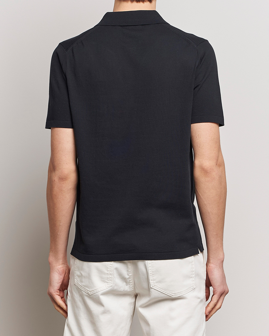 Men | Polo Shirts | Tiger of Sweden | Orbit Knitted Cotton Polo Dark Sailing