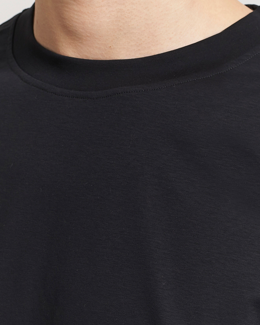 Men | T-Shirts | Tiger of Sweden | Mercerized Cotton Crew Neck T-Shirt Black