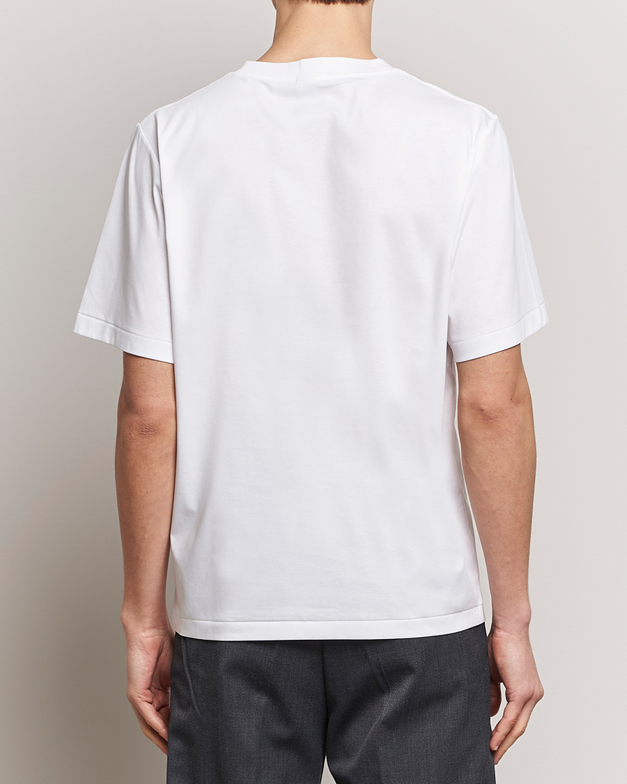Men | T-Shirts | Tiger of Sweden | Mercerized Cotton Crew Neck T-Shirt Pure White