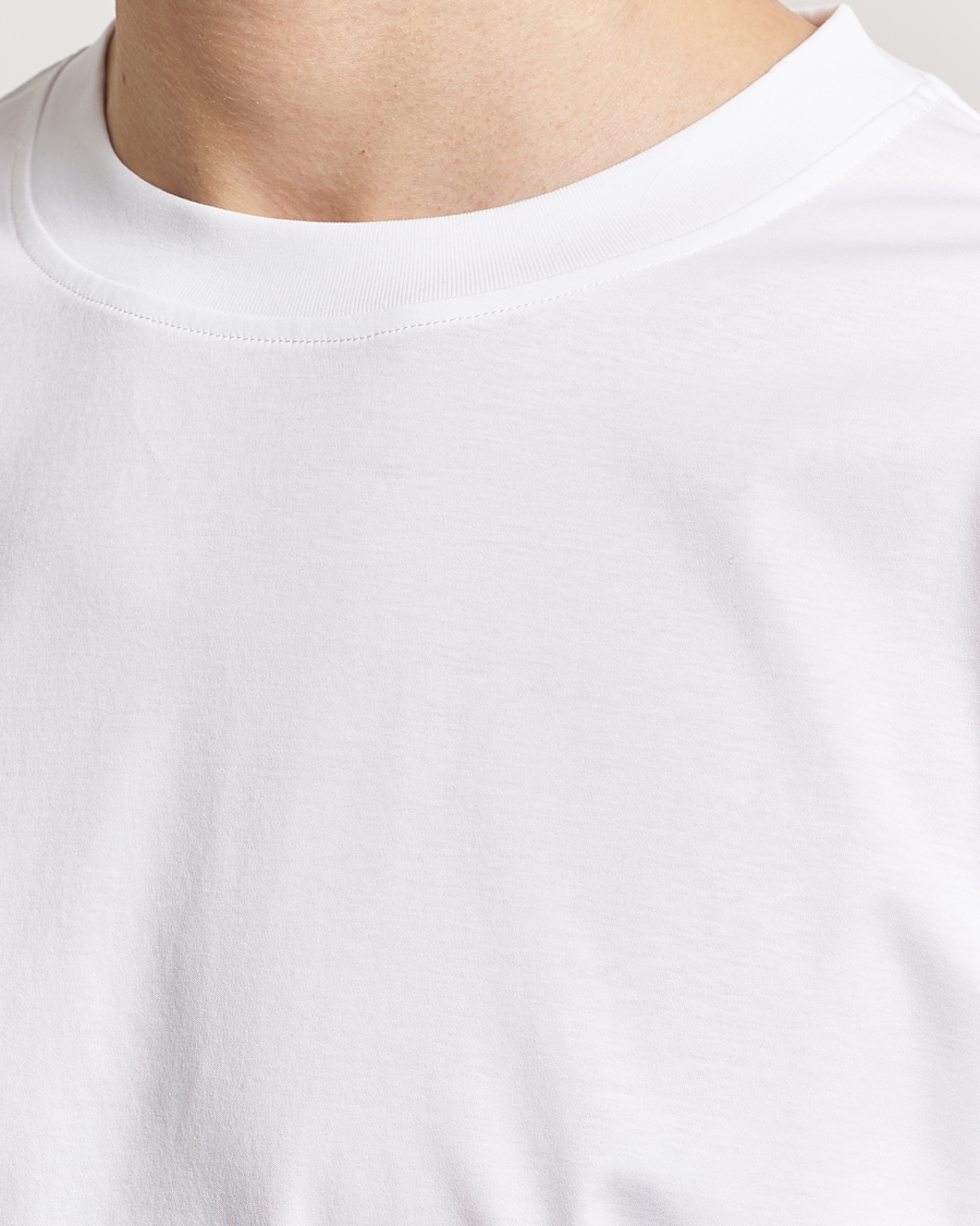 Men | T-Shirts | Tiger of Sweden | Mercerized Cotton Crew Neck T-Shirt Pure White