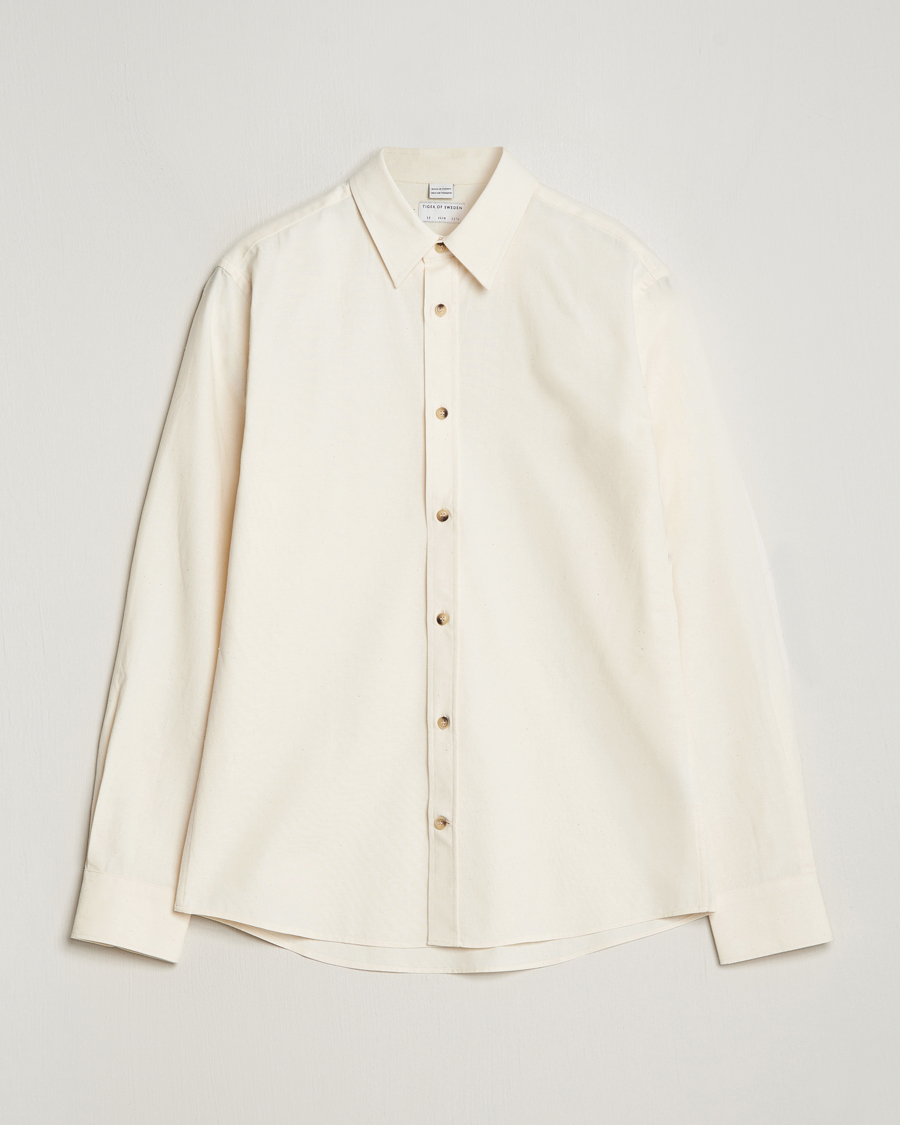 Men | Shirts | Tiger of Sweden | Spenser Cotton Shirt Off White