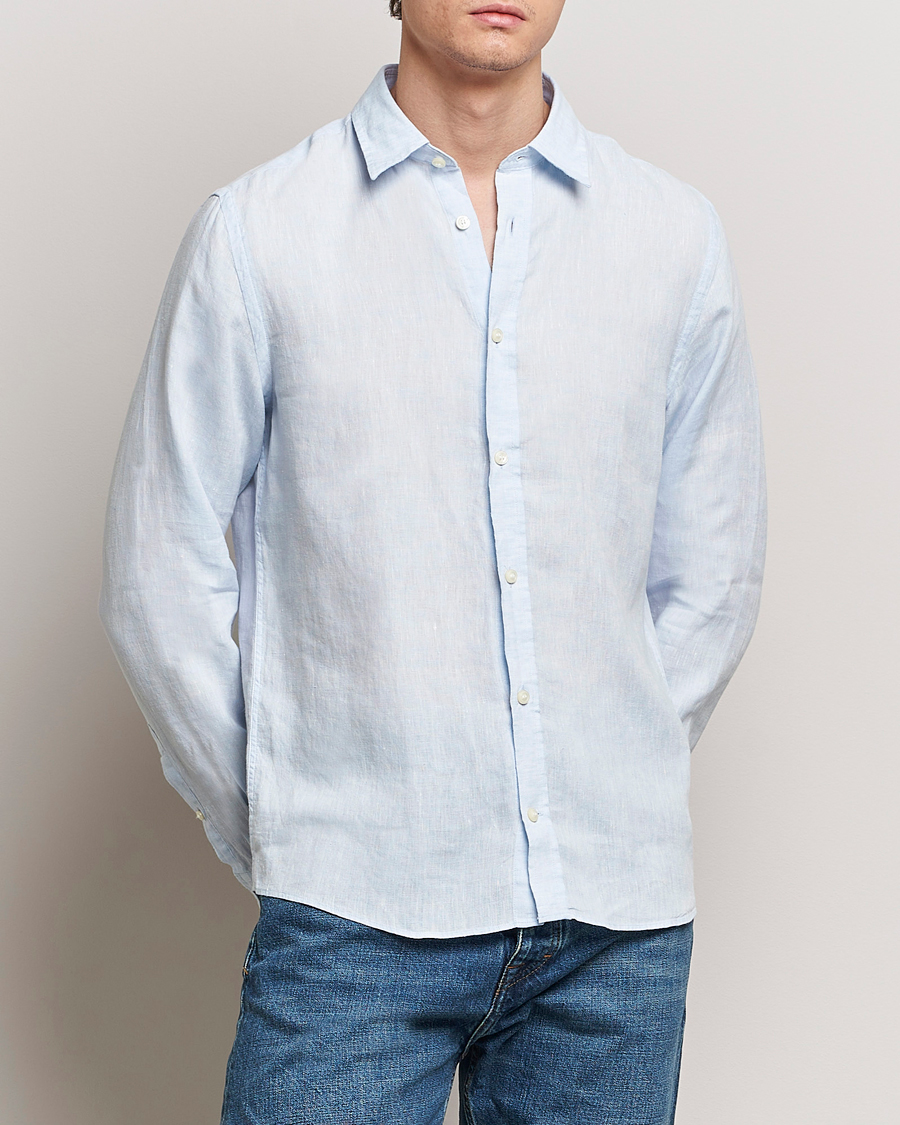 Men | Linen Shirts | Tiger of Sweden | Spenser Linen Shirt Light Blue