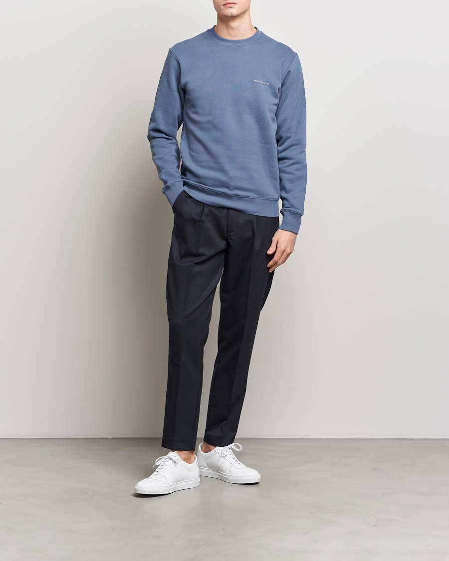 Men | Sweaters & Knitwear | Tiger of Sweden | Emerson Crew Neck Sweatshirt Thunder Blue