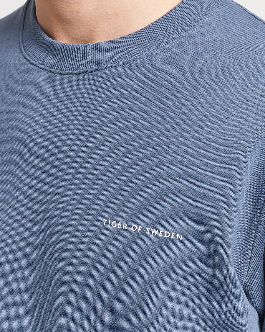 Men | Sweaters & Knitwear | Tiger of Sweden | Emerson Crew Neck Sweatshirt Thunder Blue