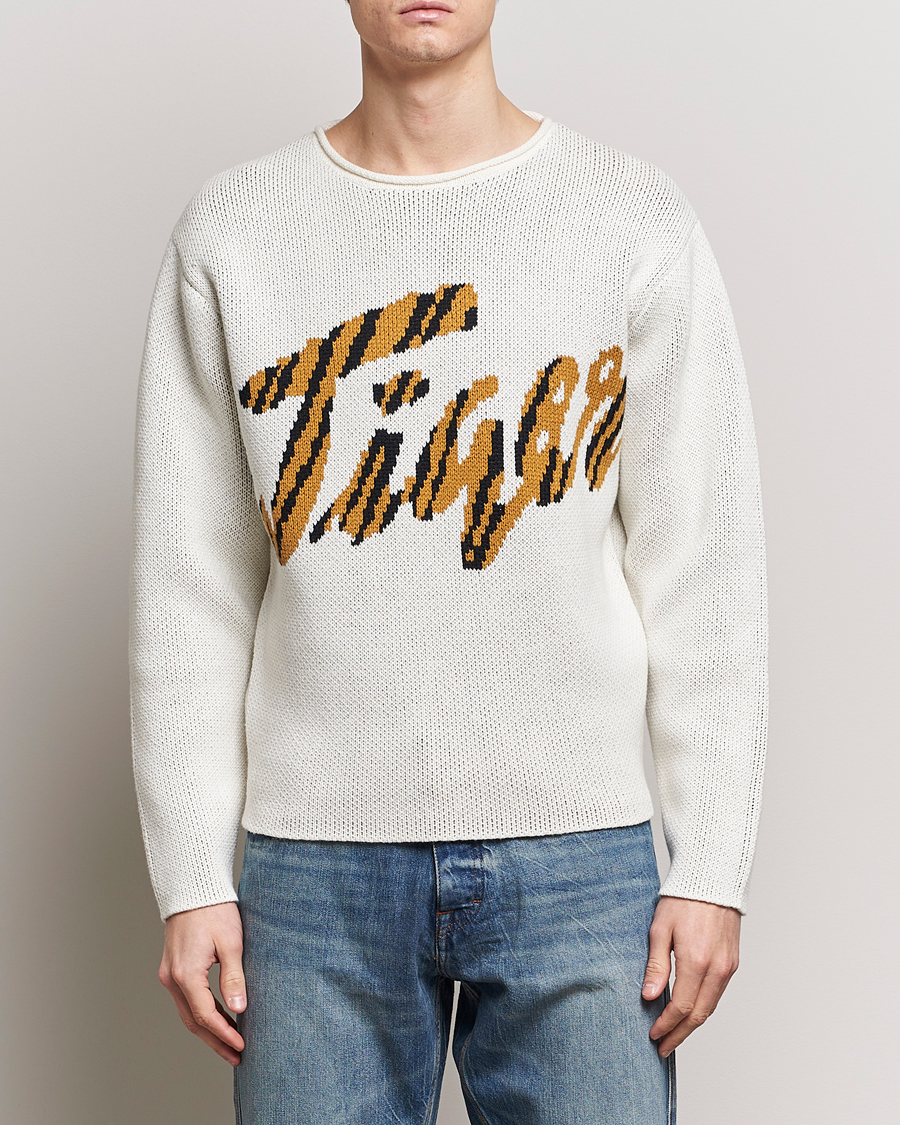 Men | Knitted Jumpers | Tiger of Sweden | Bobi Heavy Knitted Sweater Off White