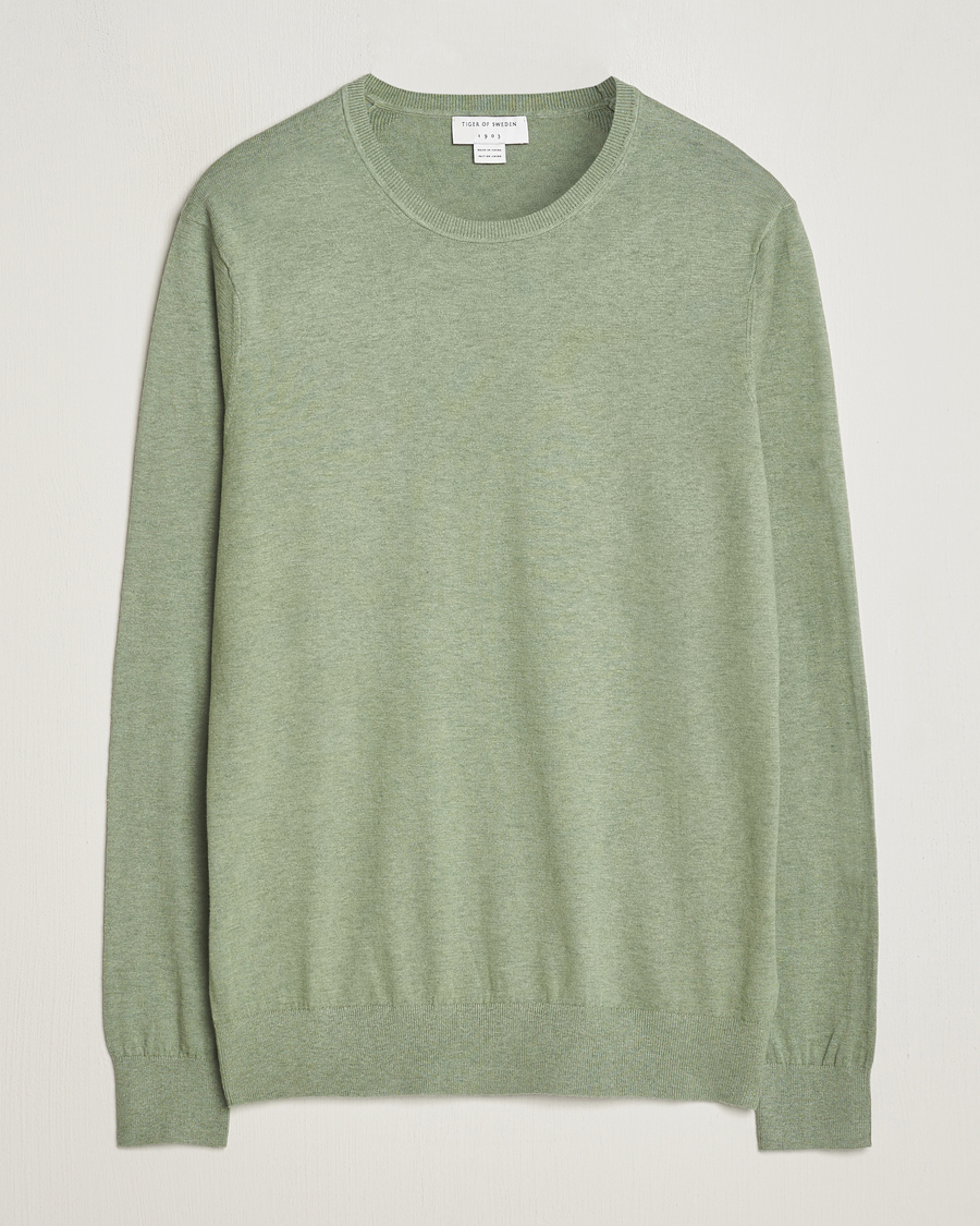 Men | Sweaters & Knitwear | Tiger of Sweden | Michas Cotton/Linen Knitted Sweater Shadow
