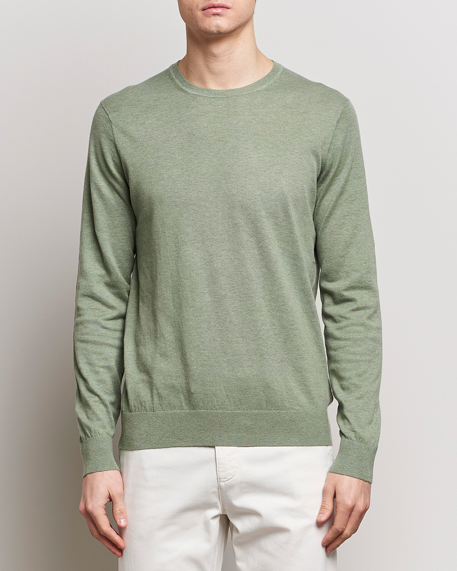 Men | Sweaters & Knitwear | Tiger of Sweden | Michas Cotton/Linen Knitted Sweater Shadow