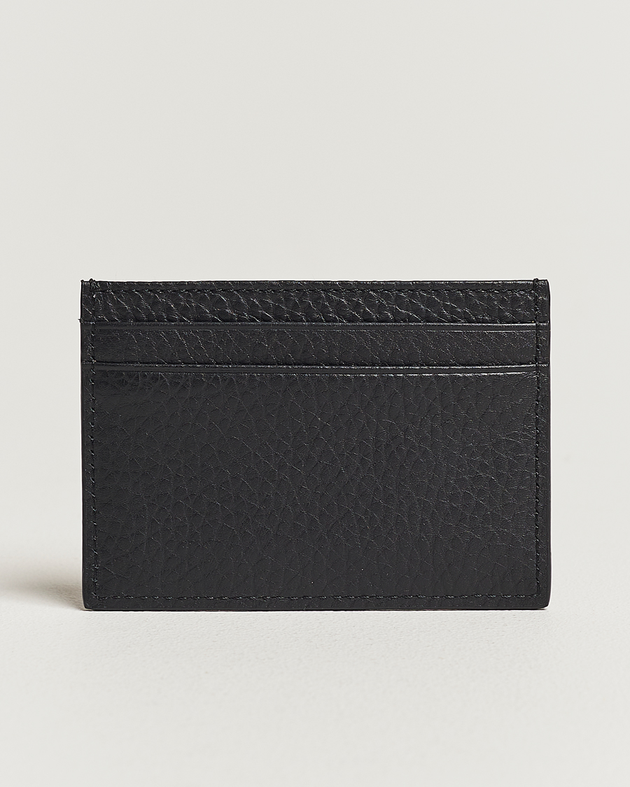 Men | Cardholders | Tiger of Sweden | Wharf Grained Leather Card Holder Black