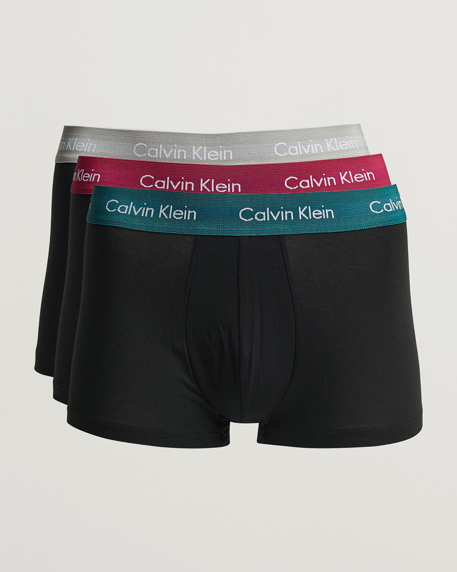 Men | Underwear & Socks | Calvin Klein | Cotton Stretch Trunk 3-pack Grey/Green/Plum