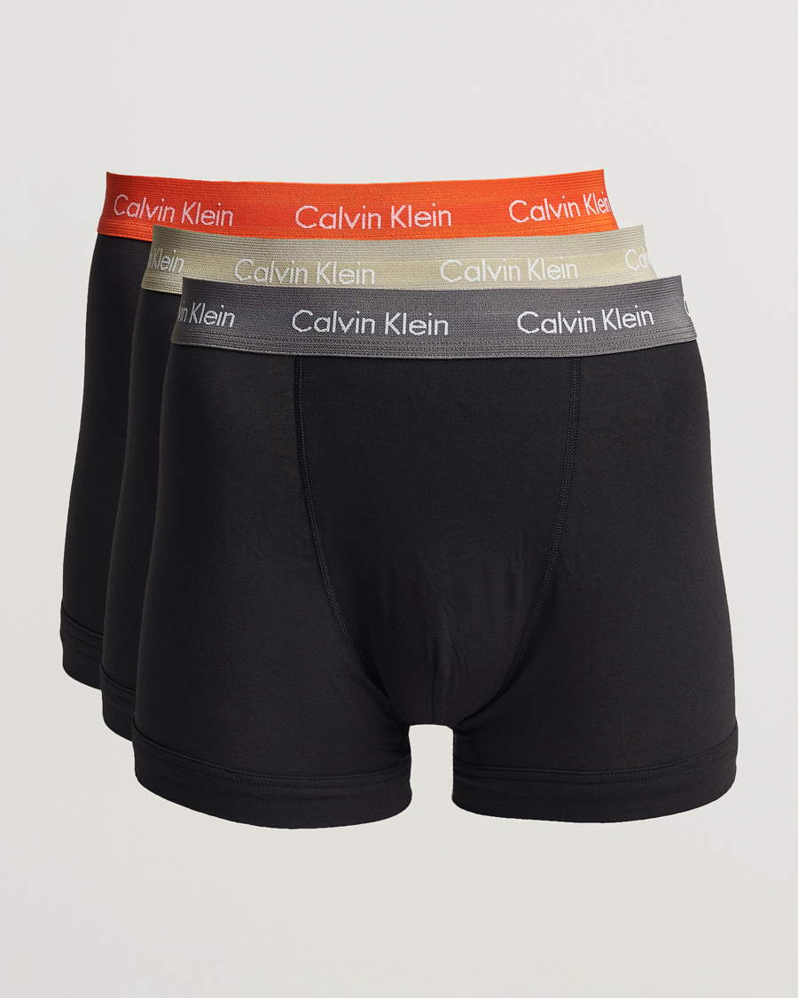 Men | Underwear & Socks | Calvin Klein | Cotton Stretch Trunk 3-pack Red/Grey/Moss