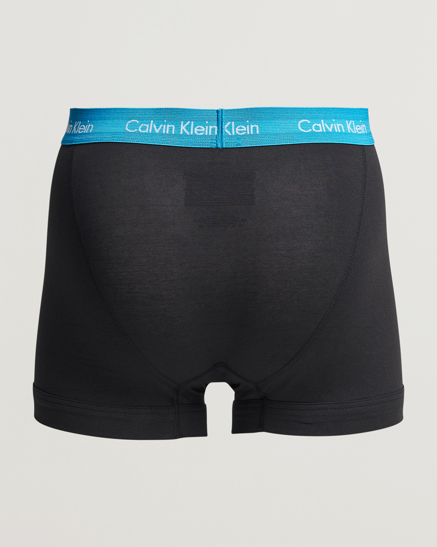 Men | Underwear | Calvin Klein | Cotton Stretch Trunk 3-pack Blue/Dust Blue/Green