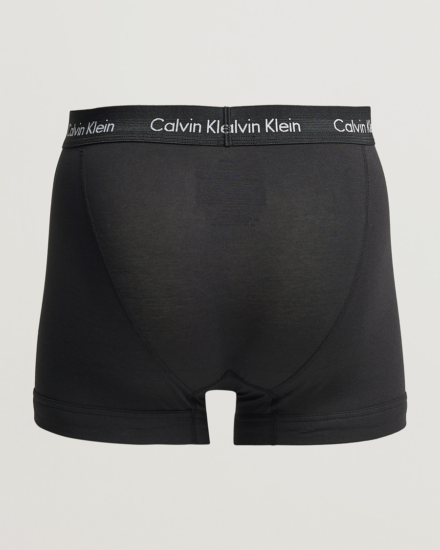 Men | Clothing | Calvin Klein | Cotton Stretch Trunk 3-pack Black/Rose/Ocean