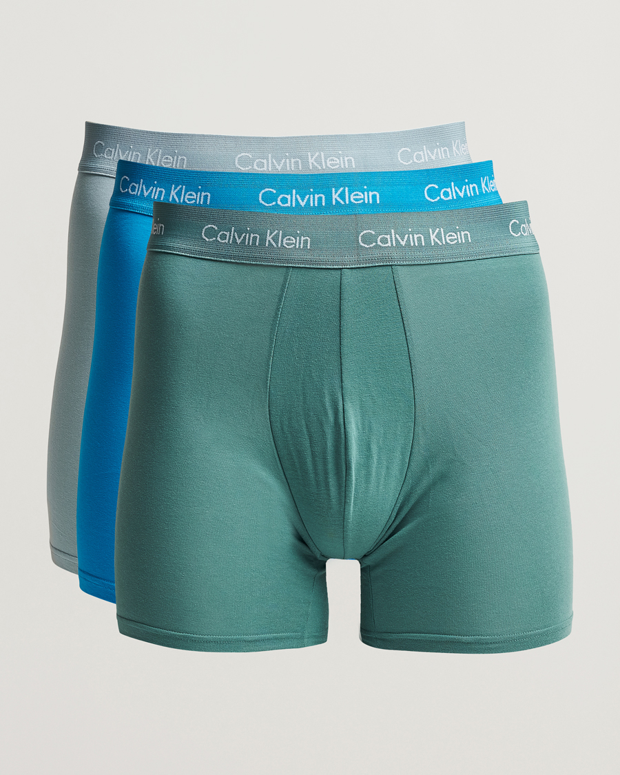 Men | Underwear & Socks | Calvin Klein | Cotton Stretch 3-Pack Boxer Breif Blue/Arona/Green