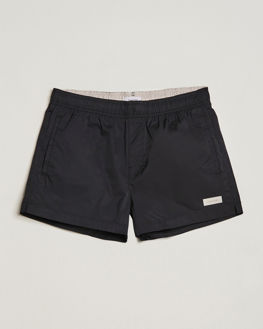 Men | Swimwear | Calvin Klein | Logo Drawstring Swimshorts Black