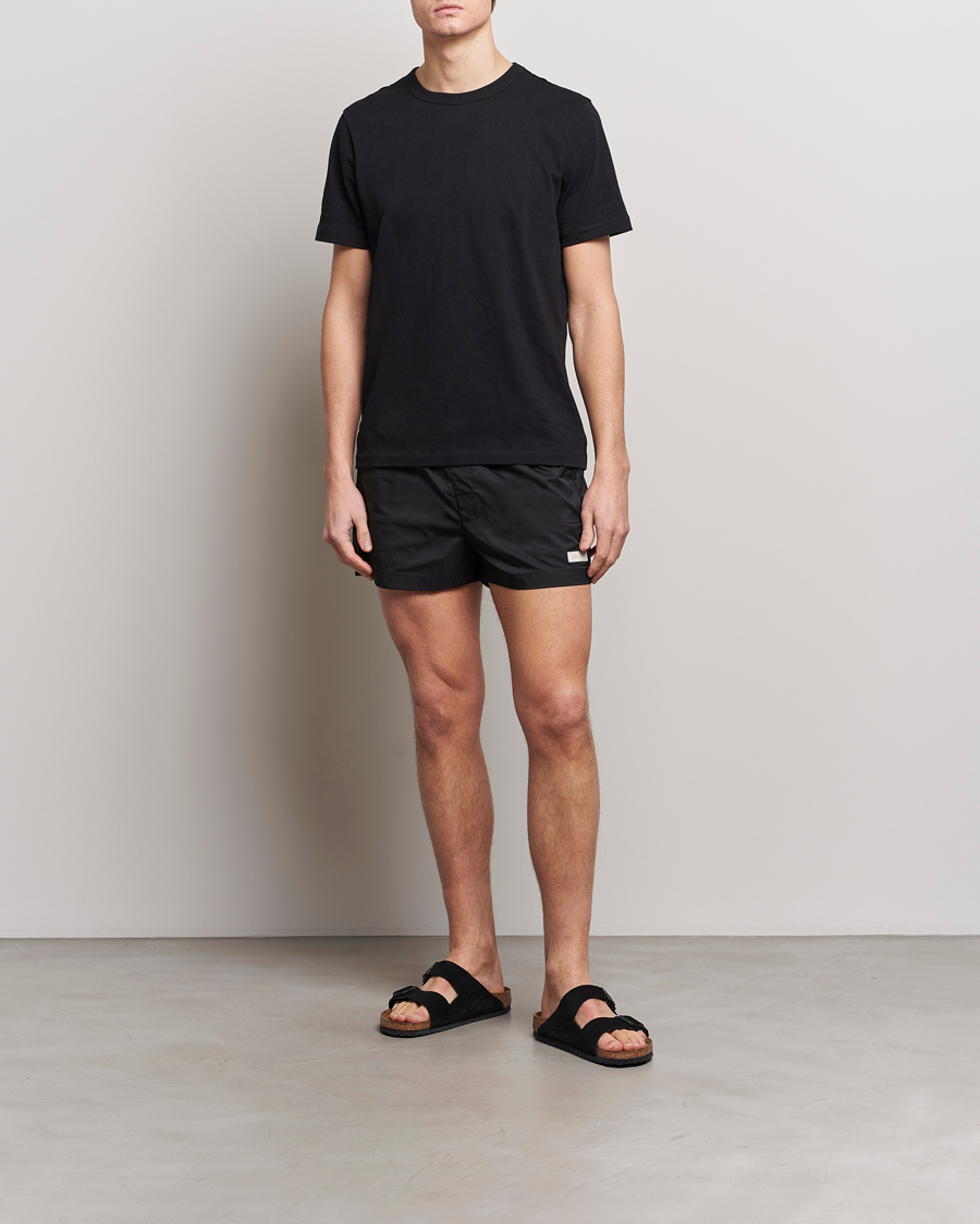 Men | Swimwear | Calvin Klein | Logo Drawstring Swimshorts Black