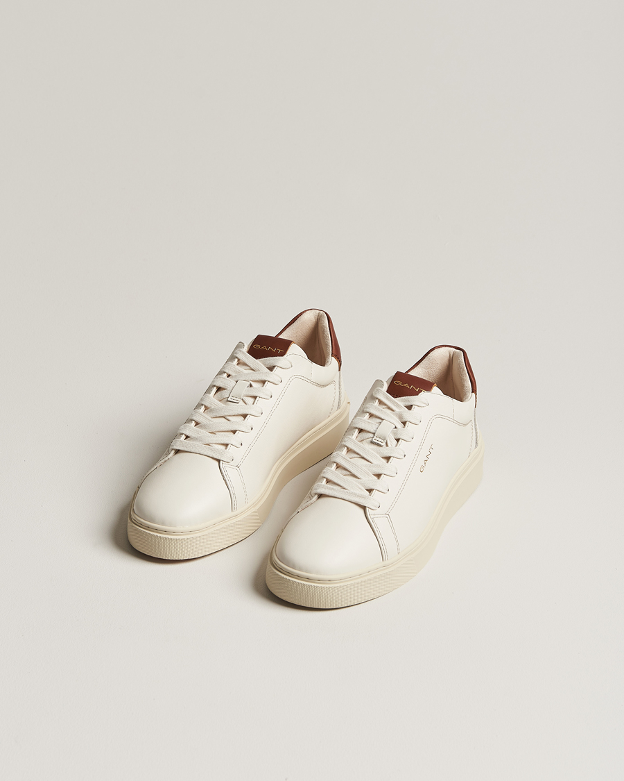 Men | GANT Mc Julien Leather Sneaker Off White/Cognac | GANT | Mc Julien Leather Sneaker Off White/Cognac