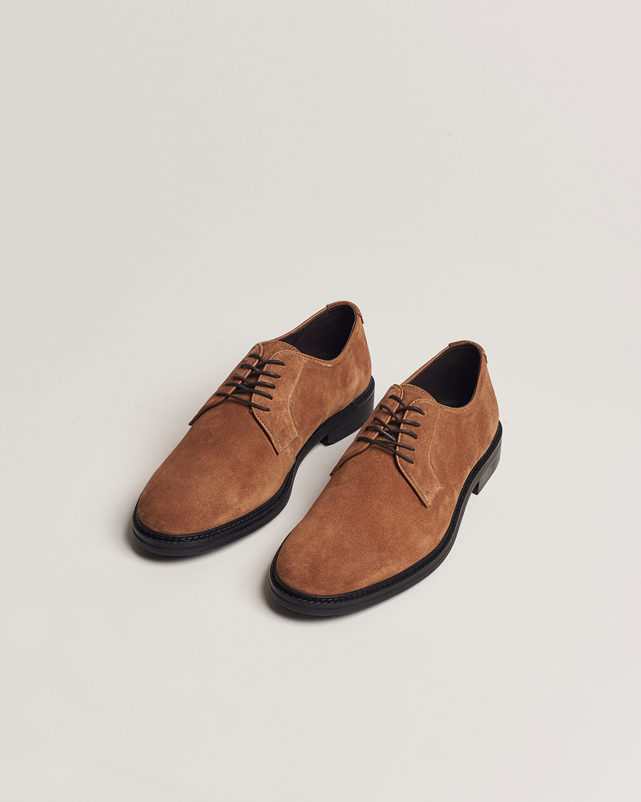 Men | Derby Shoes | GANT | Bidford Suede Derby Cognac