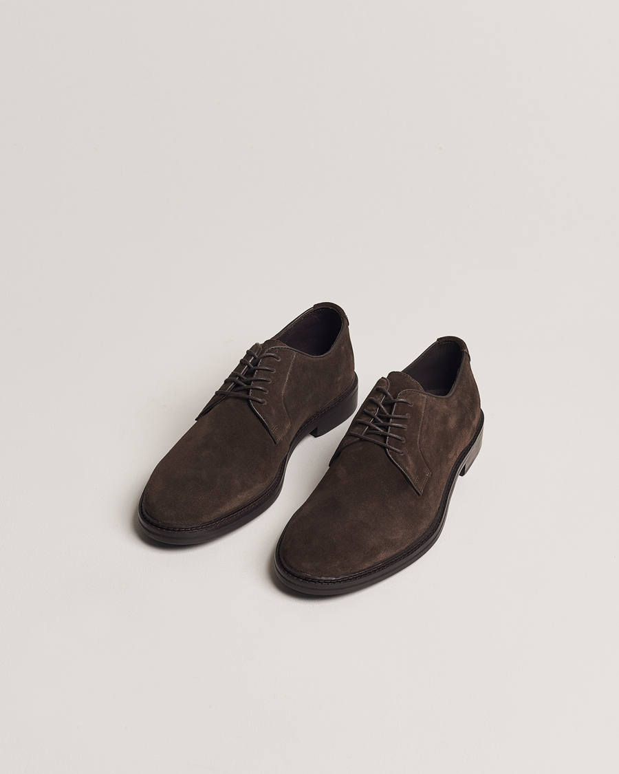 Men | Derby Shoes | GANT | Bidford Suede Derby Coffee Brown