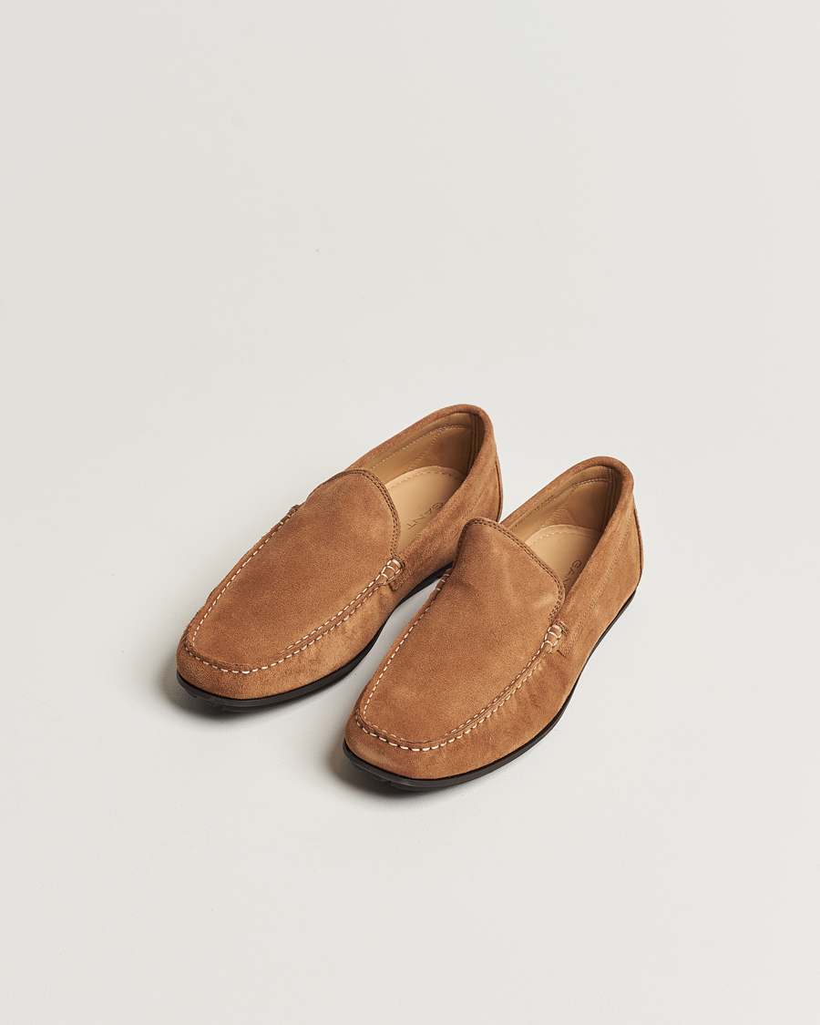 Men | Suede shoes | GANT | Wilmon Suede Car Shoe Cognac