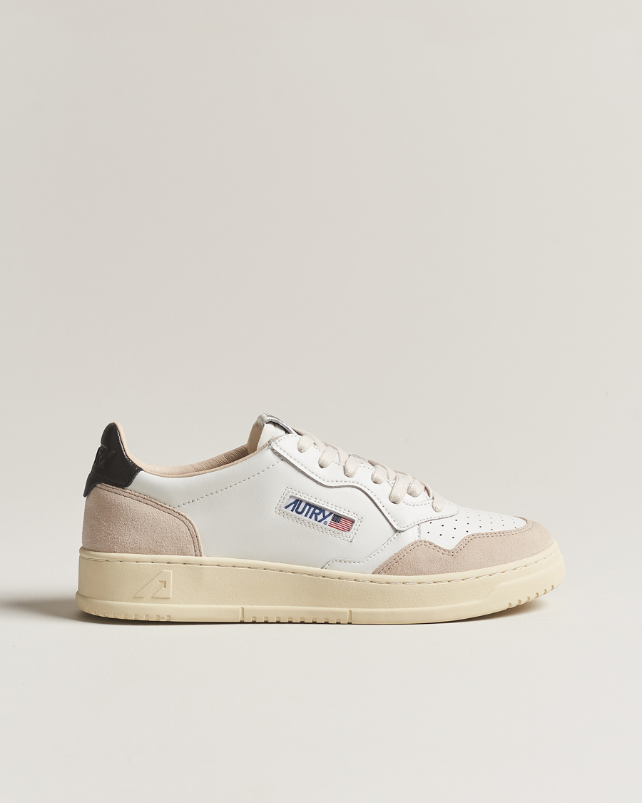 Men | Sneakers | Autry | Medalist Low Leather/Suede Sneaker White/Black