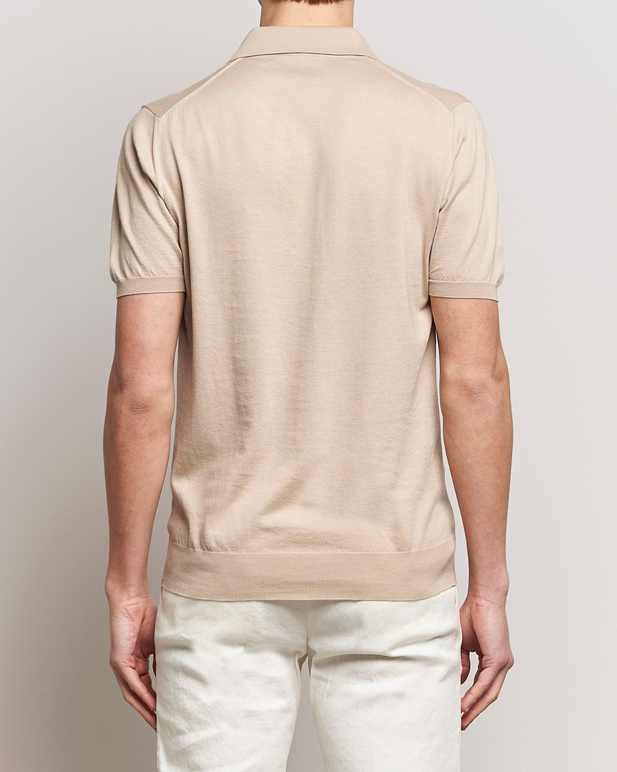 Men | Polo Shirts | Kiton | Sea Island Cotton Polo Beige