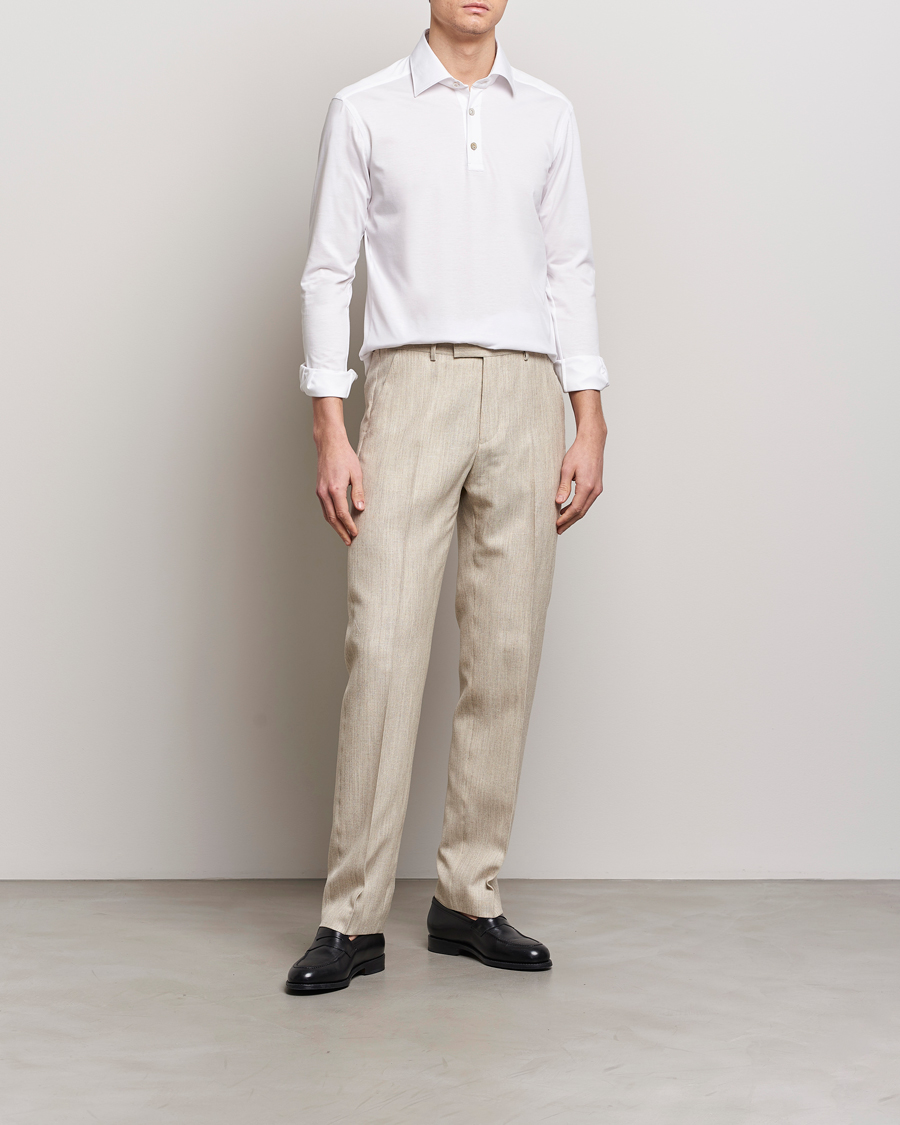 Men | Shirts | Kiton | Popover Shirt White