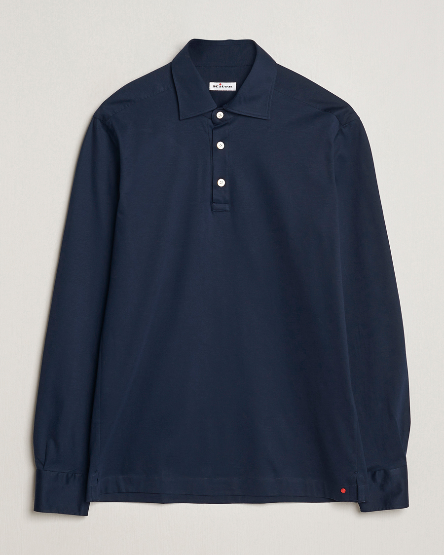 Men | Shirts | Kiton | Popover Shirt Navy