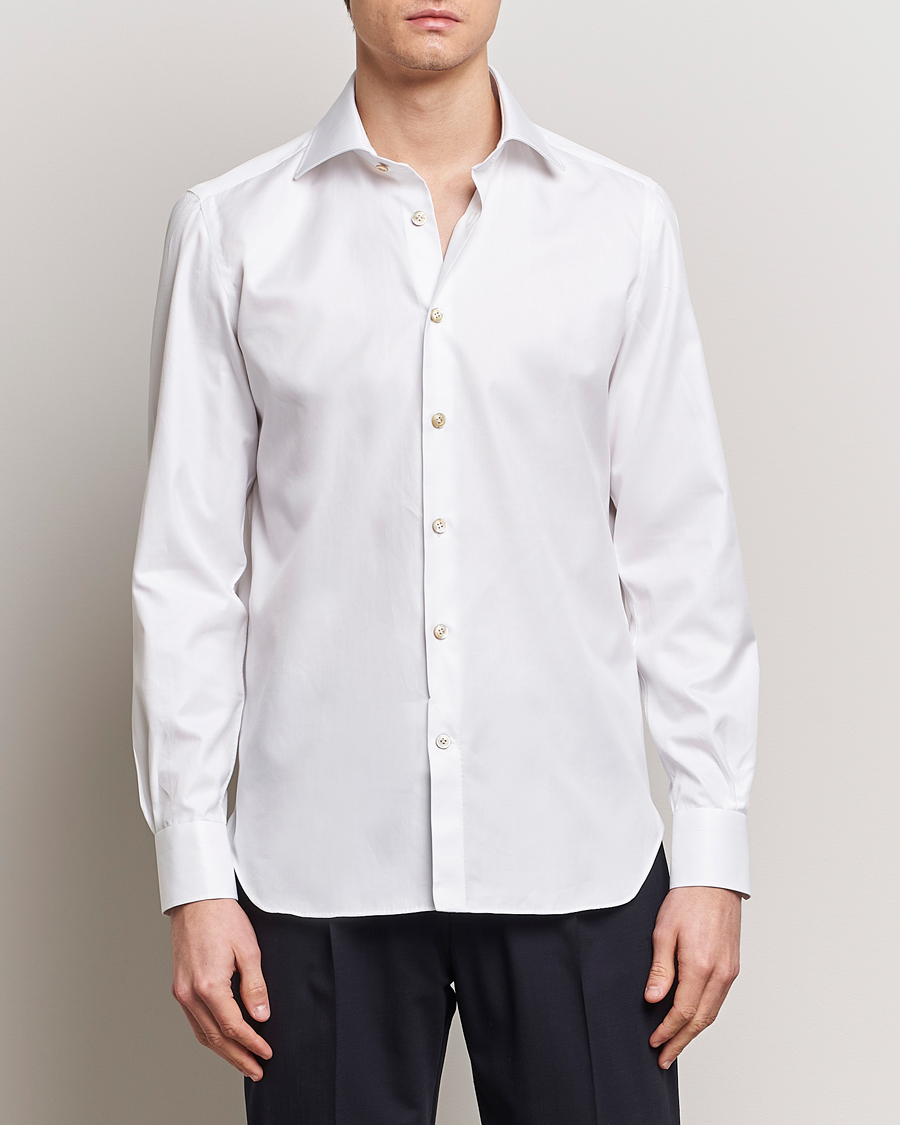 Men | Quiet Luxury | Kiton | Slim Fit Dress Shirt White
