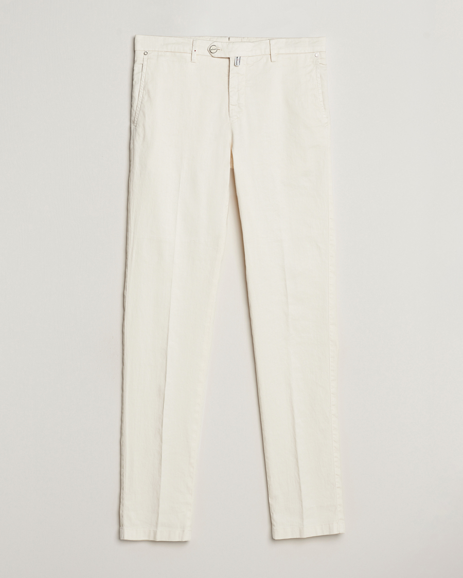 Men | Trousers | Kiton | Linen Trousers Light Beige