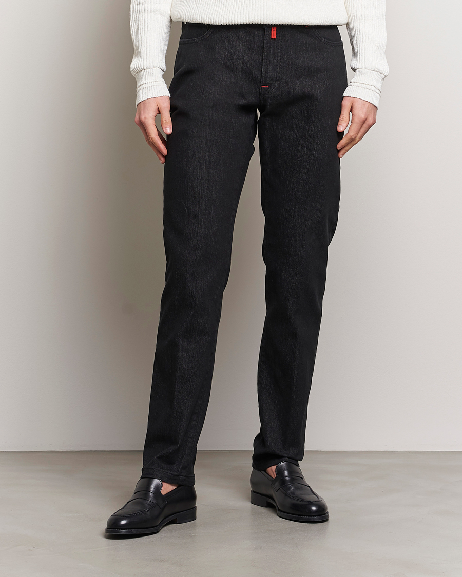 Men | Kiton | Kiton | Slim Fit 5-Pocket Jeans Black