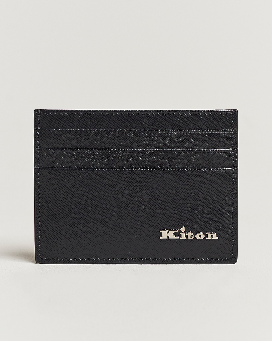 Men | Kiton Saffiano Leather Cardholder Black | Kiton | Saffiano Leather Cardholder Black
