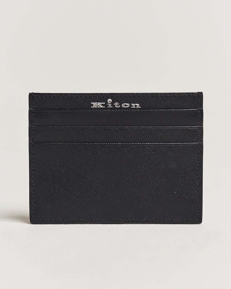 Men | Kiton Saffiano Leather Cardholder Black | Kiton | Saffiano Leather Cardholder Black