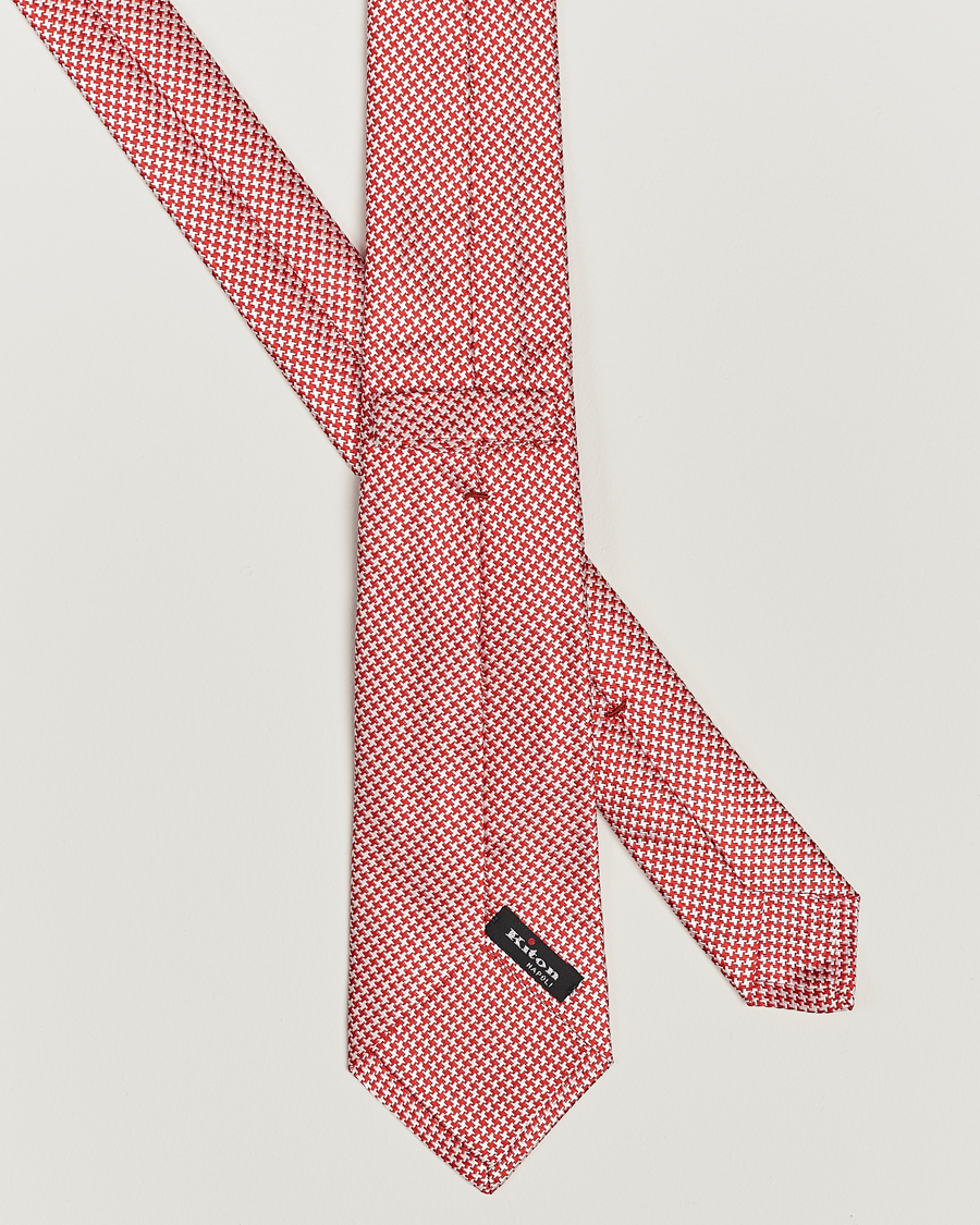 Men | Kiton Structured Silk Tie Red | Kiton | Structured Silk Tie Red