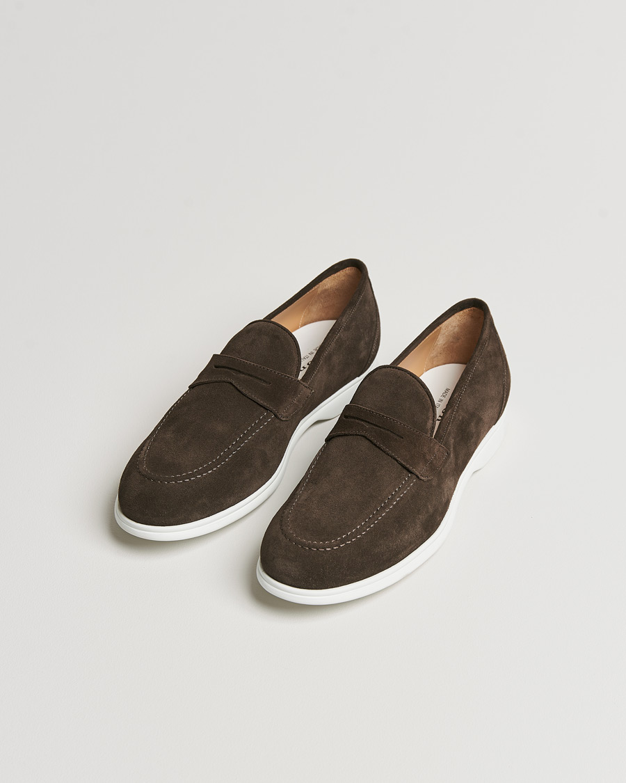 Men | Kiton Summer Loafers Dark Brown Suede | Kiton | Summer Loafers Dark Brown Suede