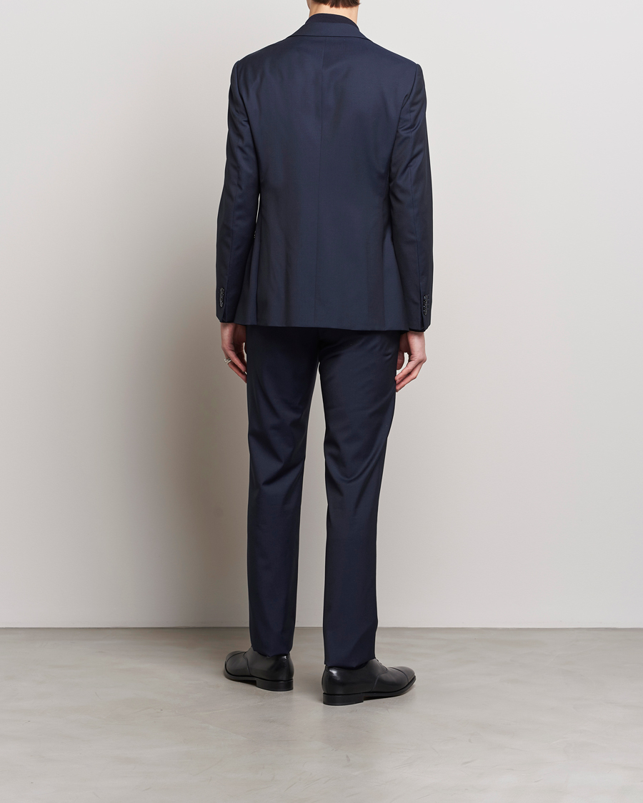 Men | Suits | Giorgio Armani | Slim Fit Peak Lapel Wool Suit Navy