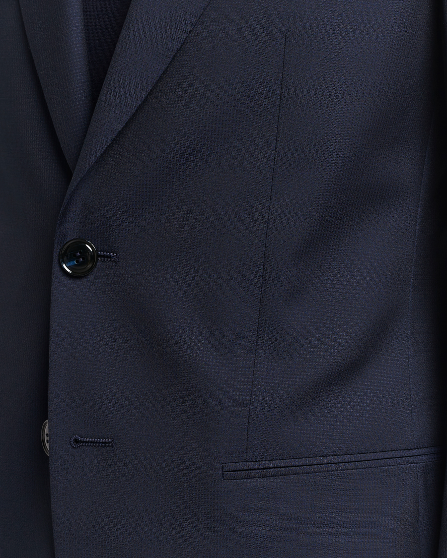 Men | Suits | Giorgio Armani | Slim Fit Peak Lapel Wool Suit Navy