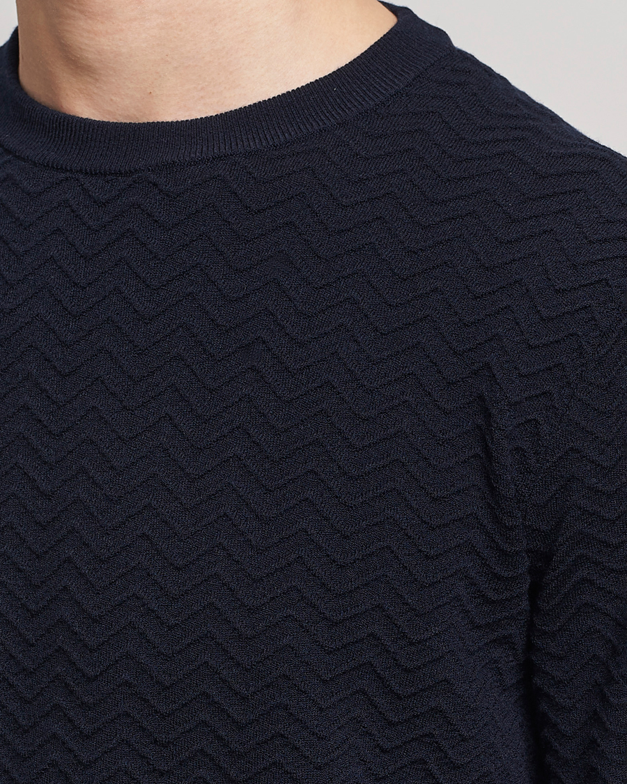GIORGIO ARMANI ニット Giorgio Armani Jacquard Cashmere Sweater | Blue | FARFETCH