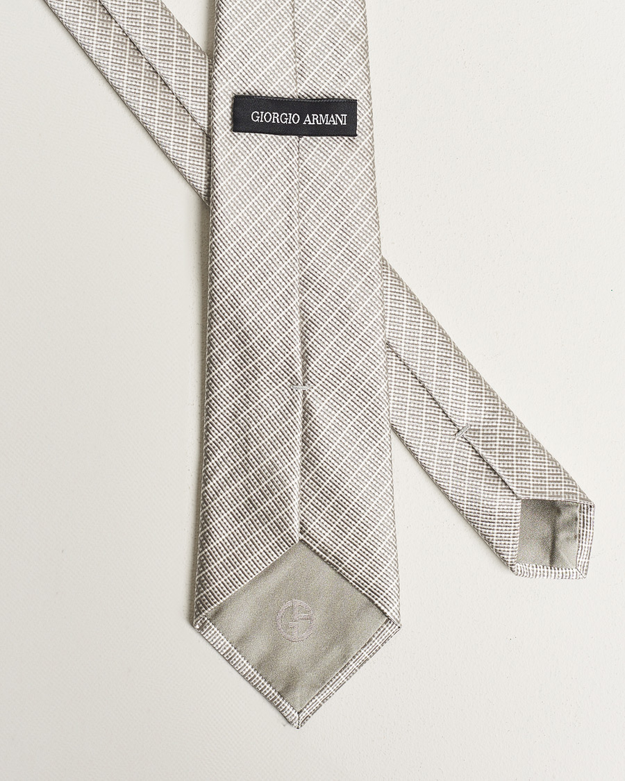 Men | Giorgio Armani Jacquard Silk Tie Light Grey | Giorgio Armani | Jacquard Silk Tie Light Grey