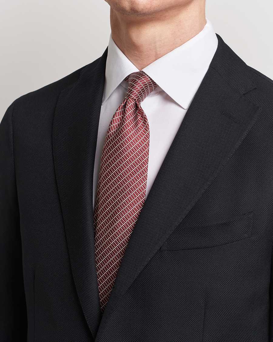 Men |  | Giorgio Armani | Jacquard Silk Tie Ruby